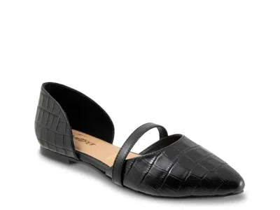 Trotters Wide Width Emory Flat In Black