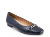Trotters Wide Width Harmony Flat In Blue