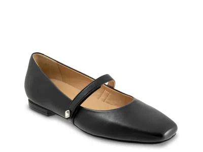 Trotters Wide Width Hazel Mary Jane Flat In Black