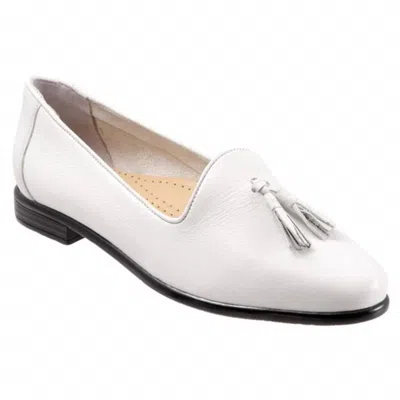 Trotters Women's Liz Tassel Leather Loafer In White