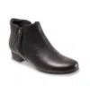 Trotters Women's Major Ankle Boot - Ww Width In Black Quilted In Multi