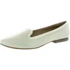 Trotters Womens Faux Leather Trim Man Made Flat Shoes In White/white Leather