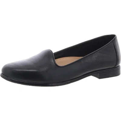 Trotters Womens Solid Flat Shoes In Black