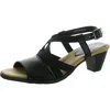 Trotters Womens Strappy Leather Heels In Black