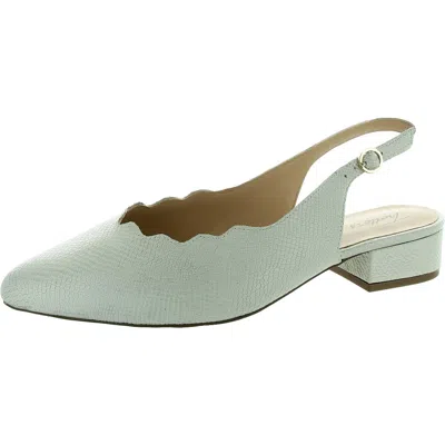 Trotters Womens Textured Slingbacks In Grey