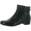 Trotters Womens Zipper Ankle Boots In Black