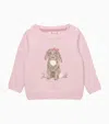 Trotters Wool-blend Betty Bunny Sweater In Pink
