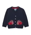 Trotters Wool-blend Fire Engine Cardigan In Blue