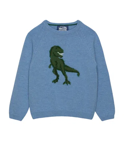 Trotters Kids' Wool-blend T-rex Sweater In Multi