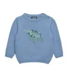 Trotters Wool-blend Timmy Turtle Sweater In Blue