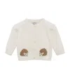 Trotters Wool-cashmere-blend Prickles Cardigan In White