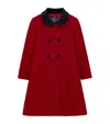 Trotters Peter-pan Collar Wool Coat In Red