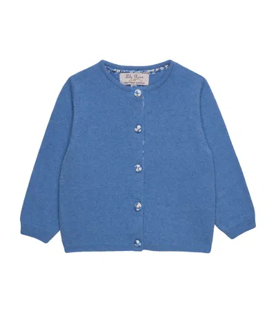 Trotters Kids'  Wool-blend Mitsi Cardigan In Blue