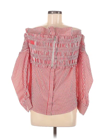 Pre-owned Trouve 3/4 Sleeve Blouse In Red