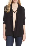 Trouve Drapey Double Breasted Oversized Tencel Blazer In Black In Black