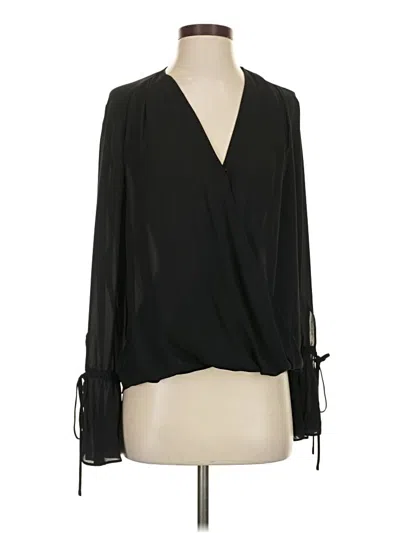Pre-owned Trouve Long Sleeve Blouse In Black