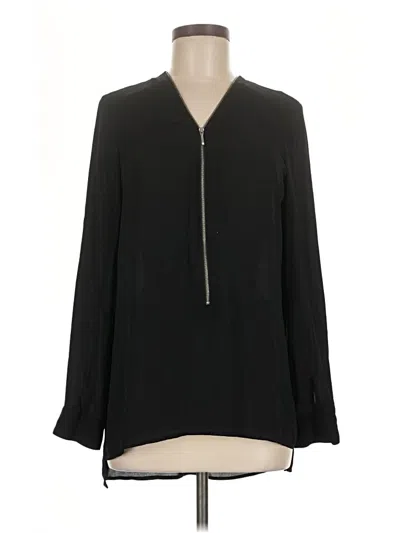 Pre-owned Trouve Long Sleeve Blouse In Black