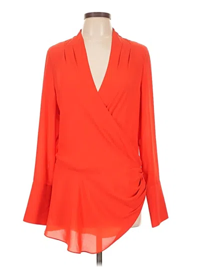 Pre-owned Trouve Long Sleeve Blouse In Orange