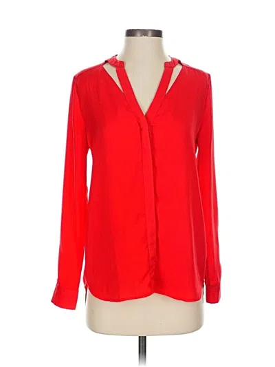 Pre-owned Trouve Long Sleeve Blouse In Red