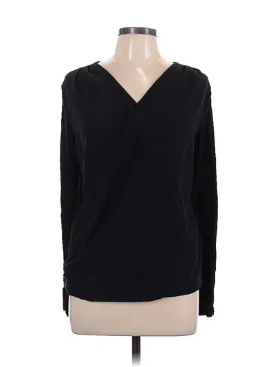 Pre-owned Trouve Long Sleeve Top Black V-neck Tops