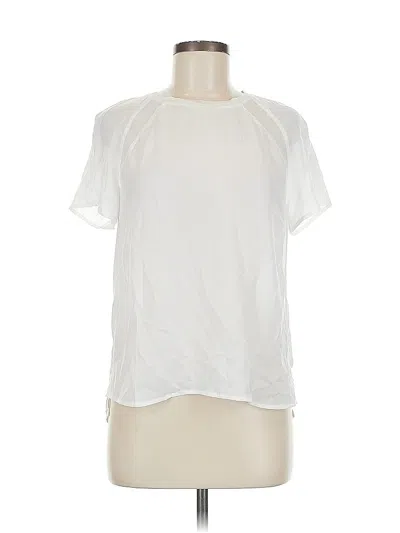 Pre-owned Trouve Short Sleeve Blouse In White