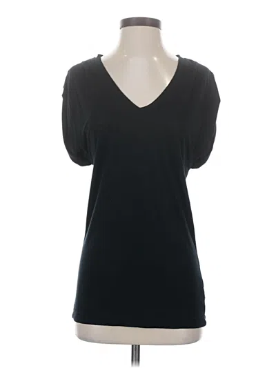 Pre-owned Trouve Short Sleeve Top Black V Neck Tops