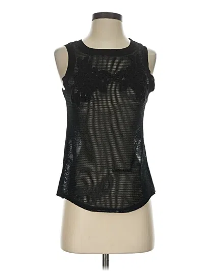 Pre-owned Trouve Sleeveless Top Black Keyhole Neckline Tops