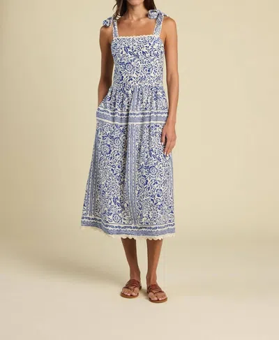 Trovata Alessia Dress In Hydra Borer In Blue