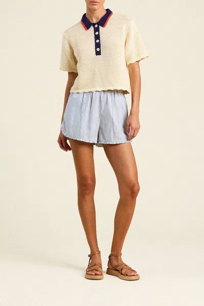 Trovata Amalia Polo Top In Antique White In Neutral