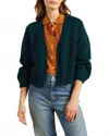 Trovata Arlowe Open Front Cardigan In Dark Teal In Blue
