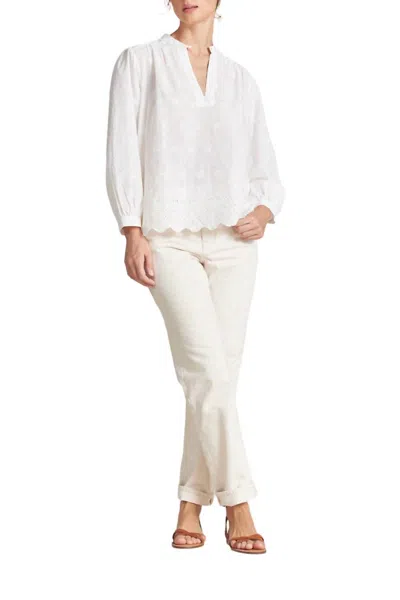 Trovata Bailey Blouse In Broderie Anglaise In Metallic
