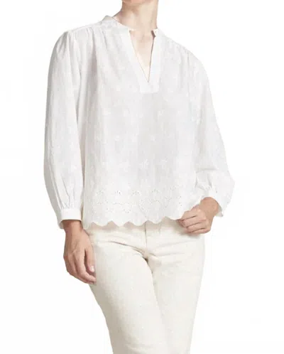 Trovata Bailey Blouse In Broderie Anglaise In Animal Print