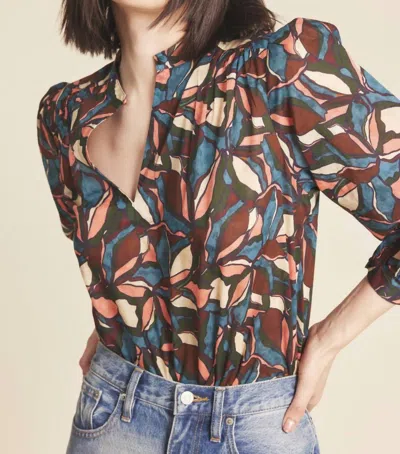 Trovata Bailey Blouse In Laurel Leaf In Gold