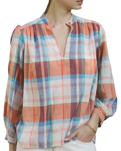 Trovata Bailey Blouse In Market Plaid In Multi