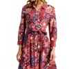 Trovata Birds Of Paradis By  Eliot Maxi Dress In Berry Bloom In Pink