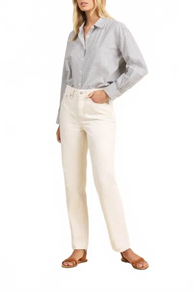 Trovata Blake Oversize Shirt Stripe In Navy In Blue