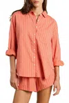 Trovata Blake Oversized Shirt In Terracotta In Multi