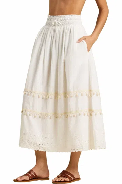 Trovata Blanca Maxi Skirt In White Eyelet