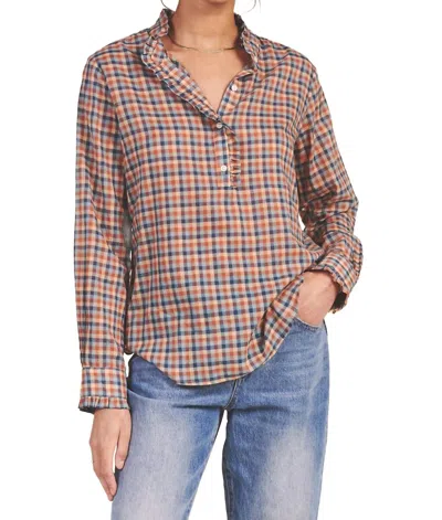 Trovata Breezy Blouse In Bonita Plaid In Multi