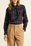 Trovata Breezy Blouse In Chalet Plaid In Multi