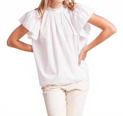 Trovata Carla Ruffled Collar Shirt In White