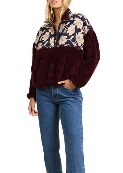 Trovata Casey Long Sleeve Pullover In Viola Nocturne In Multi