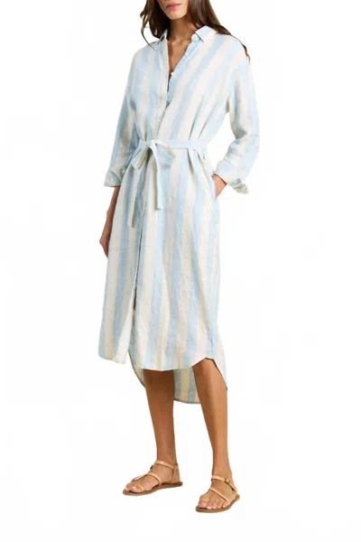 Trovata Catalina Dress In Seaside Stripe In Blue