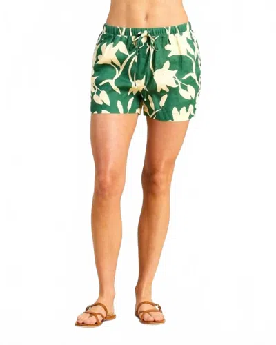 Trovata Charlie Drawstring Short In Madalena Floral In Green