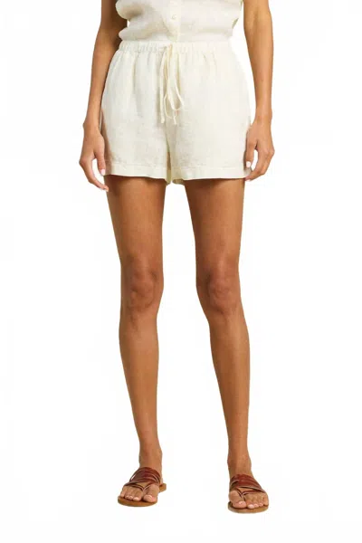 Trovata Charlie Linen Short In Off White
