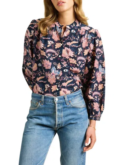 Trovata Clara Blouse In Seaborne Floral In Multi