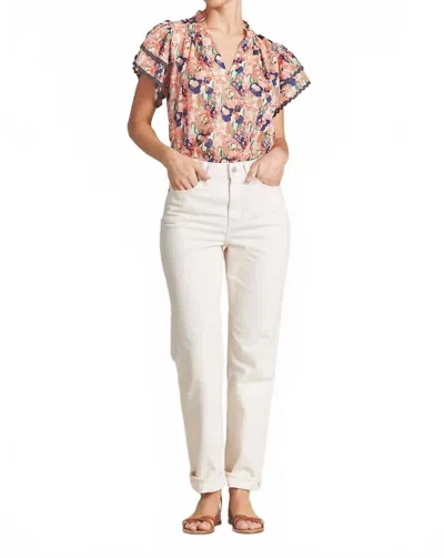 Trovata Clover Blouse In Red Jacintos In Multi