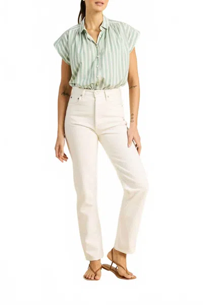 Trovata Della Button Down Shirt In Green Cabana Stripe