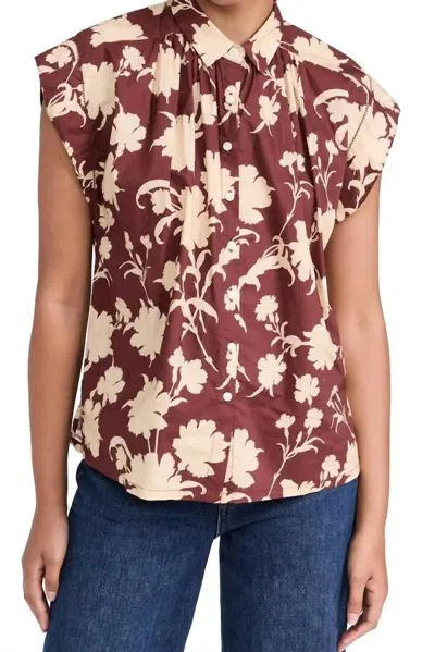 Trovata Della Classic Shirt In Port Shadow In Brown