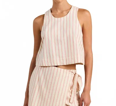 Trovata Ester Tank Top In Porto Stripe In White